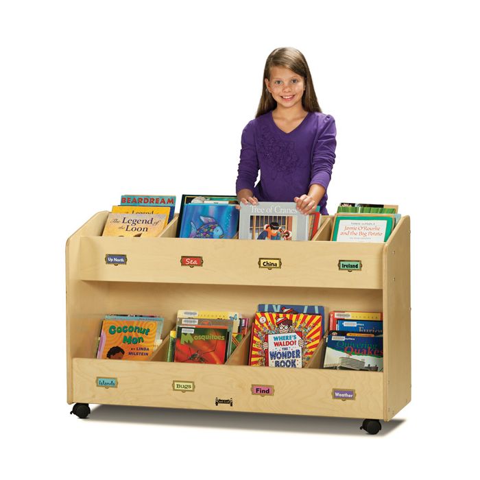 Bookcase | Mobile 8-Section Book Organizer