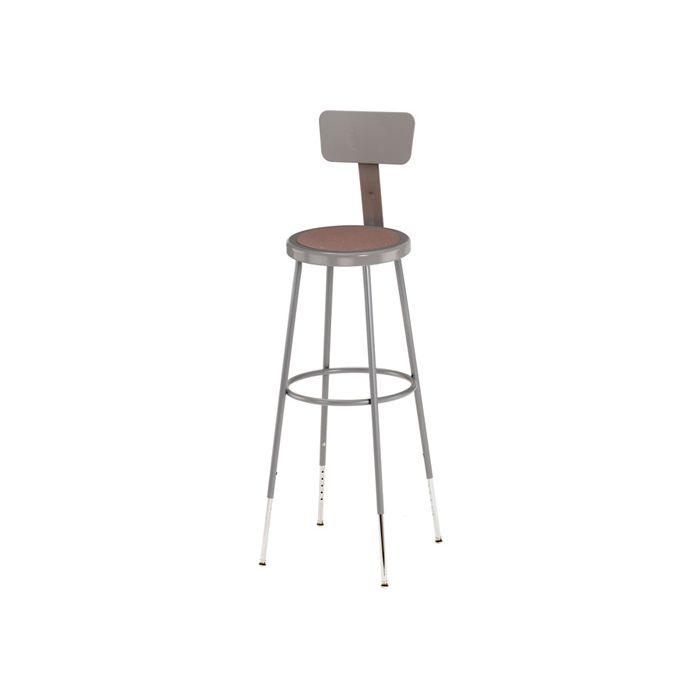 Adjustable Stool | Round Hardboard Seat | 32"-39" 