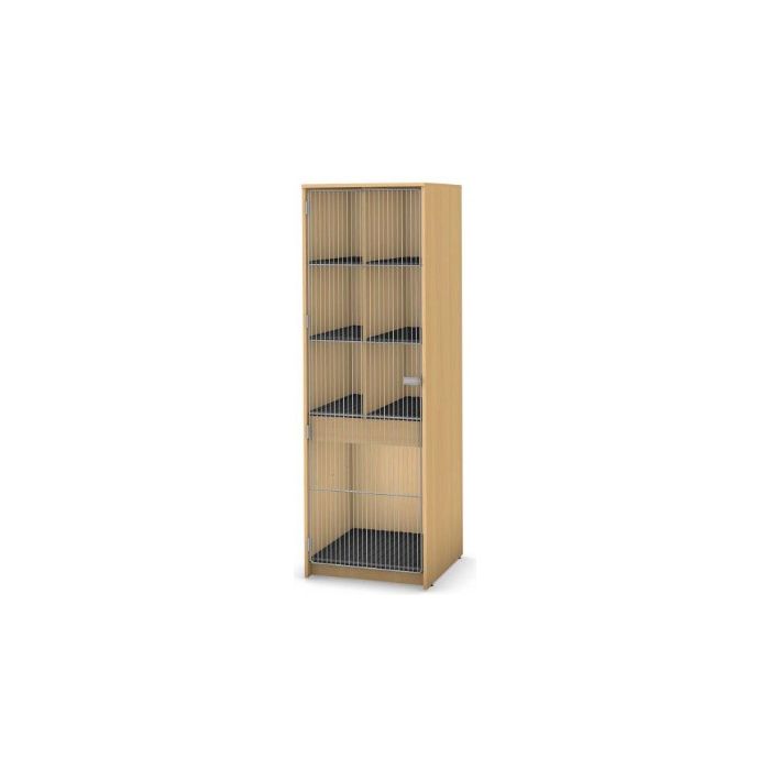 7 Compartment (6 - small, 1 - large), Full Length Wire Doors