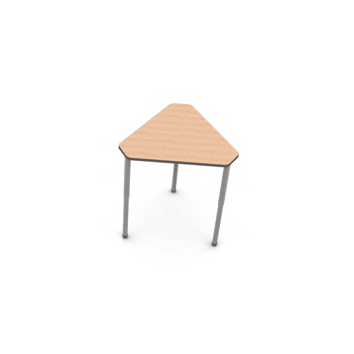 New Age Oak laminate top with Titanium edge and Titanium leg
