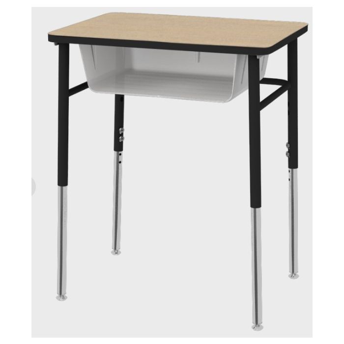 Shown in Bannister Oak and Black Edge and Legs