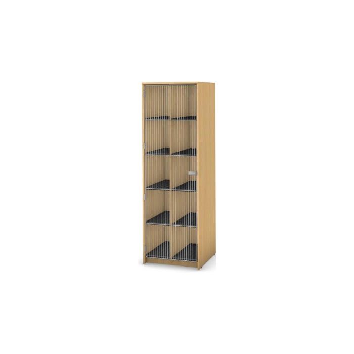 10 Compartment, Full Length Wire Door
