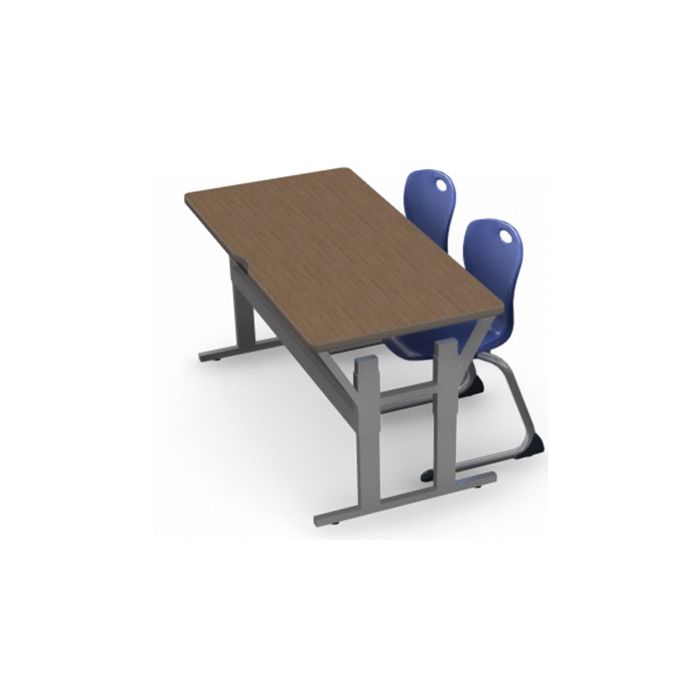 Shown in French Pear Top, Titanium Legs with Chairs (D30B) Azure