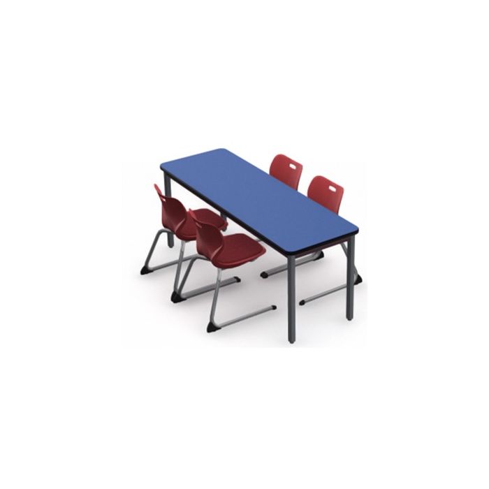 Shown in Blue Curacao Top, Black Edge, Black Legs, Chairs (ASCL18-1)
