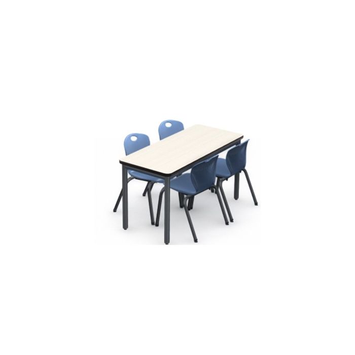 Shown in High Rise Top, Black Edge, Black Legs, Chairs (D10X) Blueberry