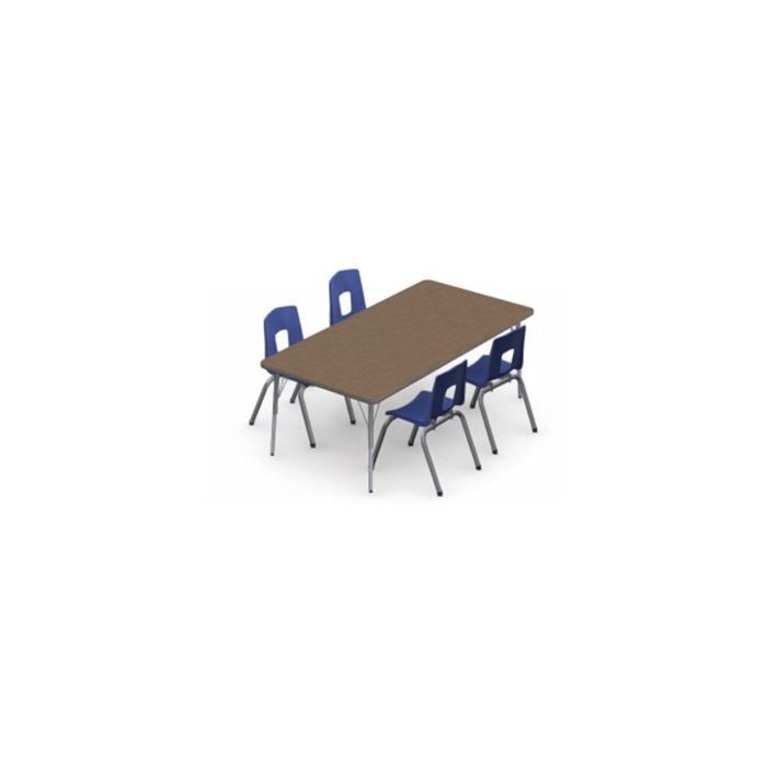 Shown in French Pear Top, Titanium Edge and Titanium Legs, Chairs (7107C) Azure