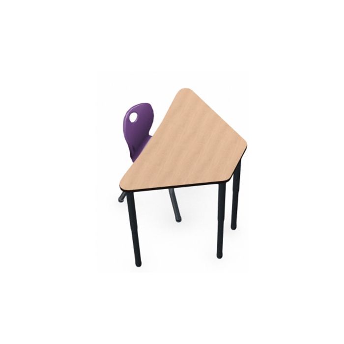 Shown in New Age Oak Top, Black Edge, Black Legs, Chair (D10C) Purple Iris