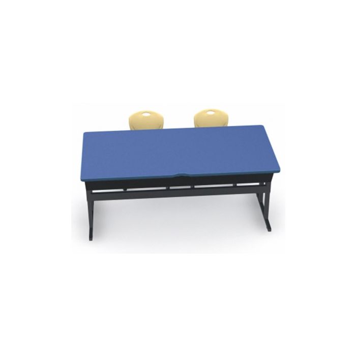 Shown in Blue Curacao Top, Black Edge, Black Legs, Chairs (D30C) Squash