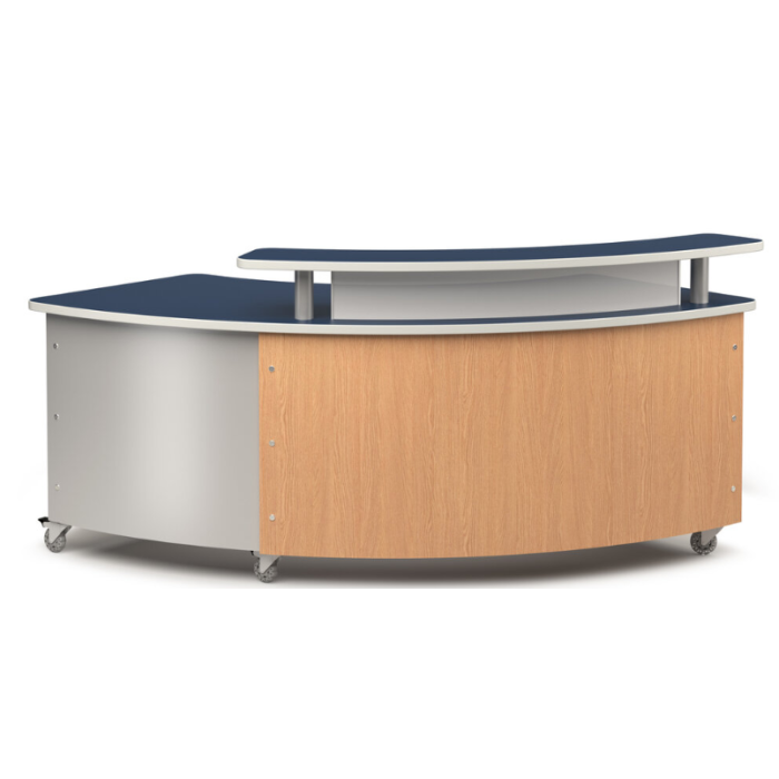 Shown in Kensington Maple and Matrix Blue Laminate
