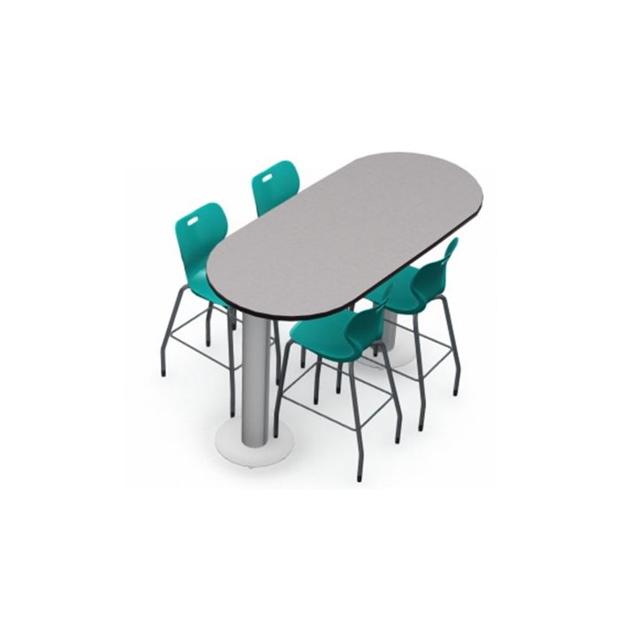 Shown with Nordic Linen Top, Black Edge, Chairs (AS4ST30) Reef