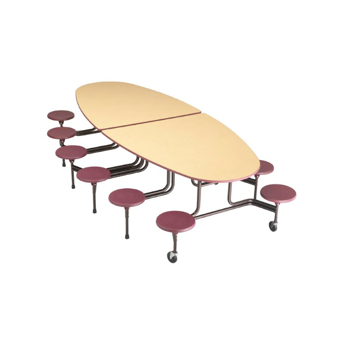 Fusion Maple with Red Stools