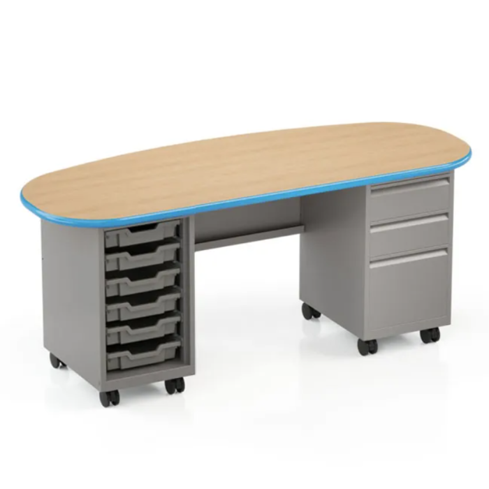 Teacher Desk | Cascade | Double Bullet Open