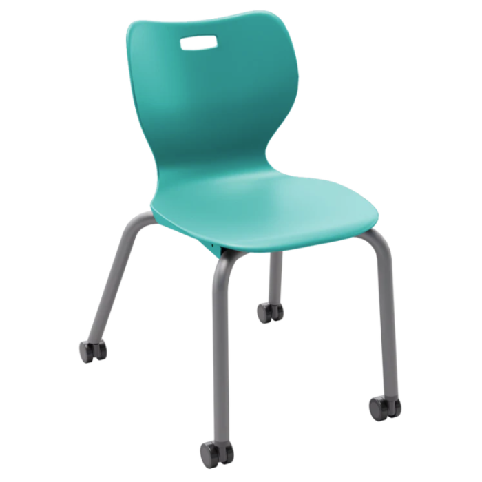 Stack Chair | Alphabet 14" on Casters | Set of 4