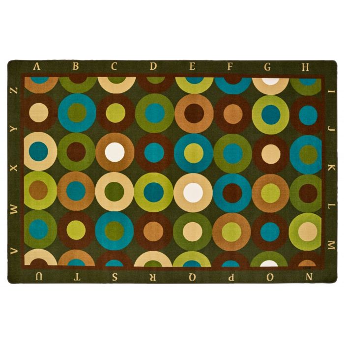 Carpet | Alphabet Calming Circles | 6' x 9'