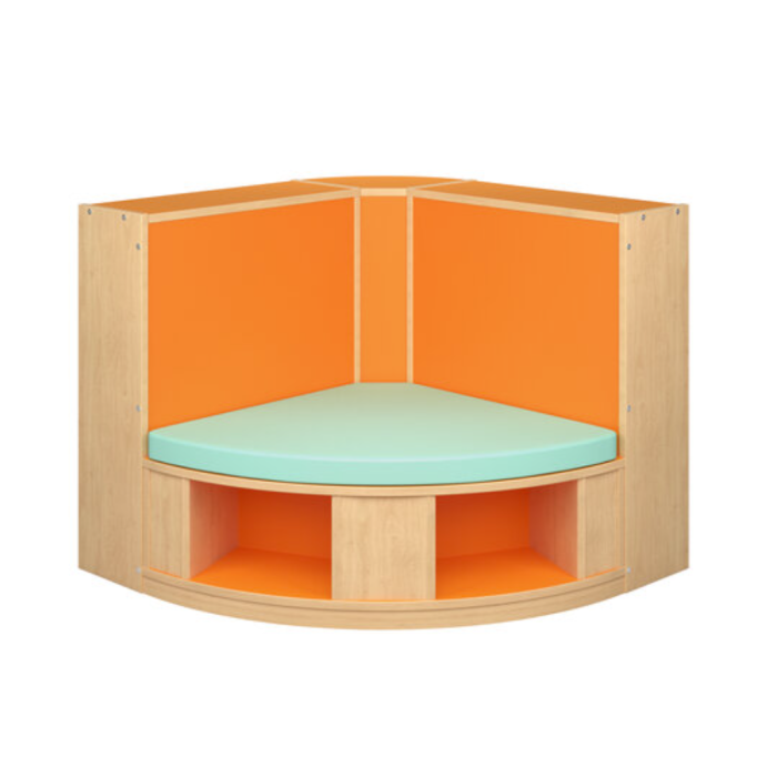 Shelving | Curved Reading Cove | Upholstered Seat