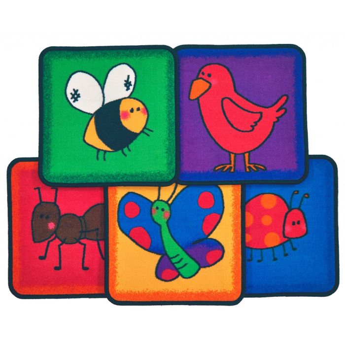 Carpet Squares | Friendly Critters | 16" x 16"