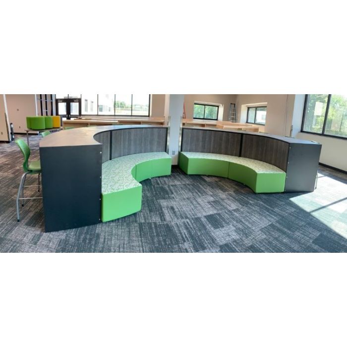 Russwood Nook shown with curved bench and Artcobell stools