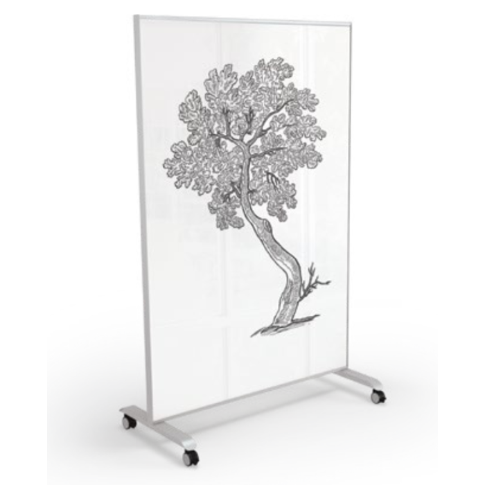 Magnetic Glass Board | Hierarchy Grow & Roll Mobile |4'W x 6'H