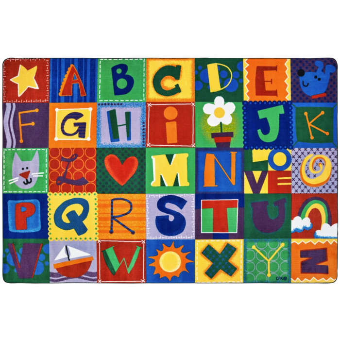 Carpet | KIDSoft Toddler Alphabet Blocks Rug | 4’ x 6’