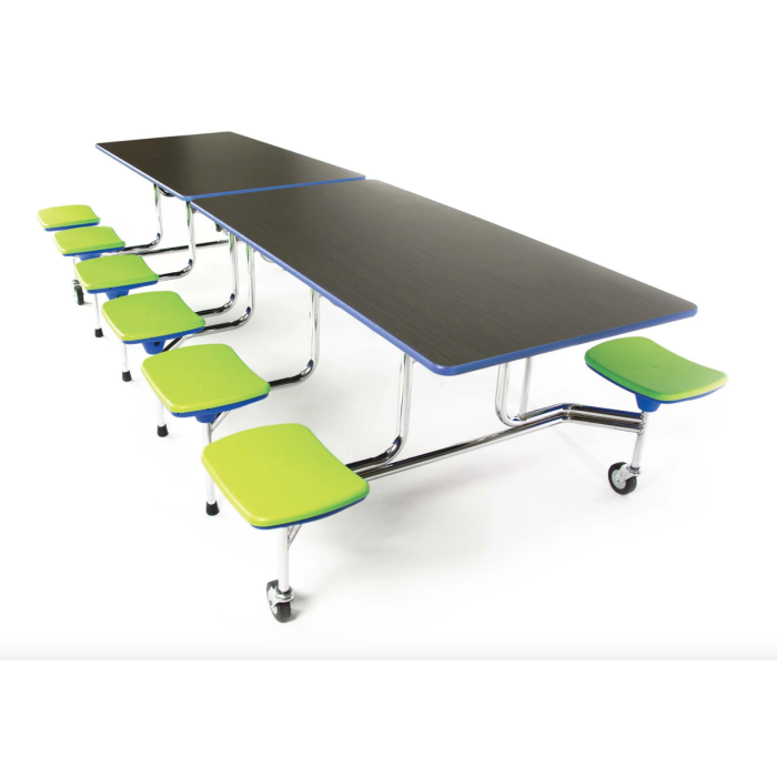 Cafeteria Table | Rectangle with 12 Stools | TC-65 Senior Series | 10'L