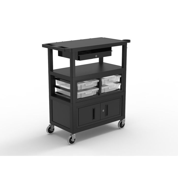 Deluxe Teacher Cart | Locking Cabinet | 32" x 18"