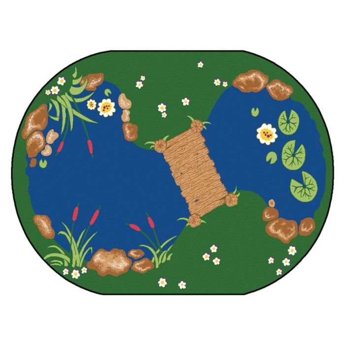 Carpet | 5'10" x 8'4" Pond Playroom | Oval