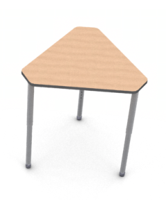 New Age Oak laminate top with Titanium edge and Titanium leg