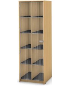 10 Compartment, Full Length Wire Door