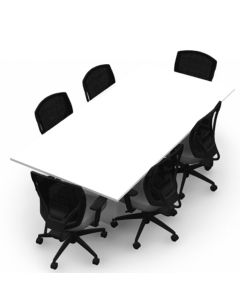 Shown in Designer White Table, OTG2801 Chair