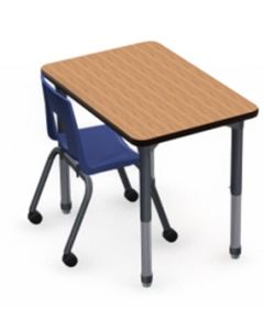 Shown in Nepal Teak Top, Black Edge, Black Top, 7167 Chair, Azure