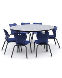 Shown in Grey Glace Top, Black Edge, Black Legs, Chairs #AS4L16, Azure
