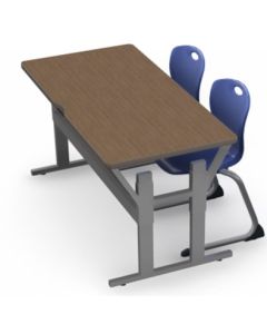 Shown in French Pear Top, Titanium Legs with Chairs (D30B) Azure