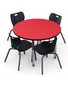 Shown in Berry Top, Black Edge, Black Legs, (Chair AS4L16-1) Onyx
