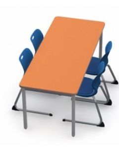 Shown in Marmalade Top, Titanium Edge, Titanium Legs, Chairs (ASCL18-1) Royal Blue