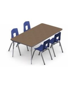 Shown in French Pear Top, Titanium Edge and Titanium Legs, Chairs (7107C) Azure