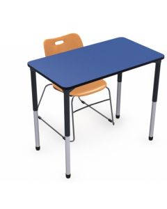 Shown in Curacao with Black Edge and Black Legs, Chair (ASSL16) Sunset Orange