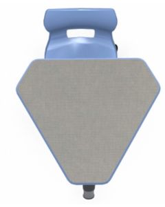 Shown in Pewter Mesh Top, Blueberry Edge, Titanium Legs, Chair (00961) Blueberry