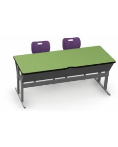 Shown in Dublin Top, Black Edge, Titanium Legs, Chairs (AS4L14) Purple Irs