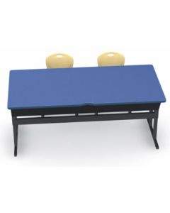 Shown in Blue Curacao Top, Black Edge, Black Legs, Chairs (D30C) Squash
