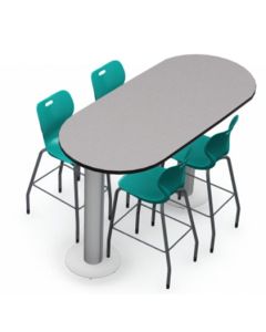 Shown with Nordic Linen Top, Black Edge, Chairs (AS4ST30) Reef