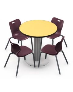 Shown in Quince Top, Black Edge, Chairs (AS4L18) Maroon