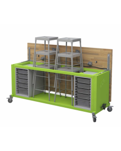 Table and 6 Stools | Rover | Mobile Flip Top