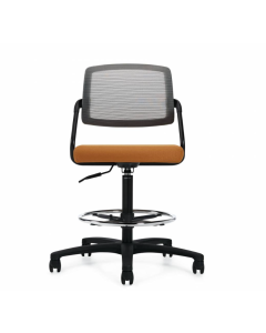 Seat in Tigerlily, base Black