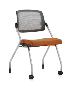 Seat shown in Tigerlily, Base in Tungsten