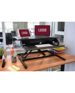 Standing Desk Converter | Pneumatic Height Adjustment | 2-Tier