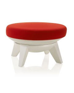 Sway Ottoman shown with Lava upholstery on cool grey base