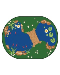 Carpet | 5'10" x 8'4" Pond Playroom | Oval